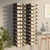 VidaXL Wall-Mounted Wine Rack for 36 Bottles 2 Pcs Golden Iron