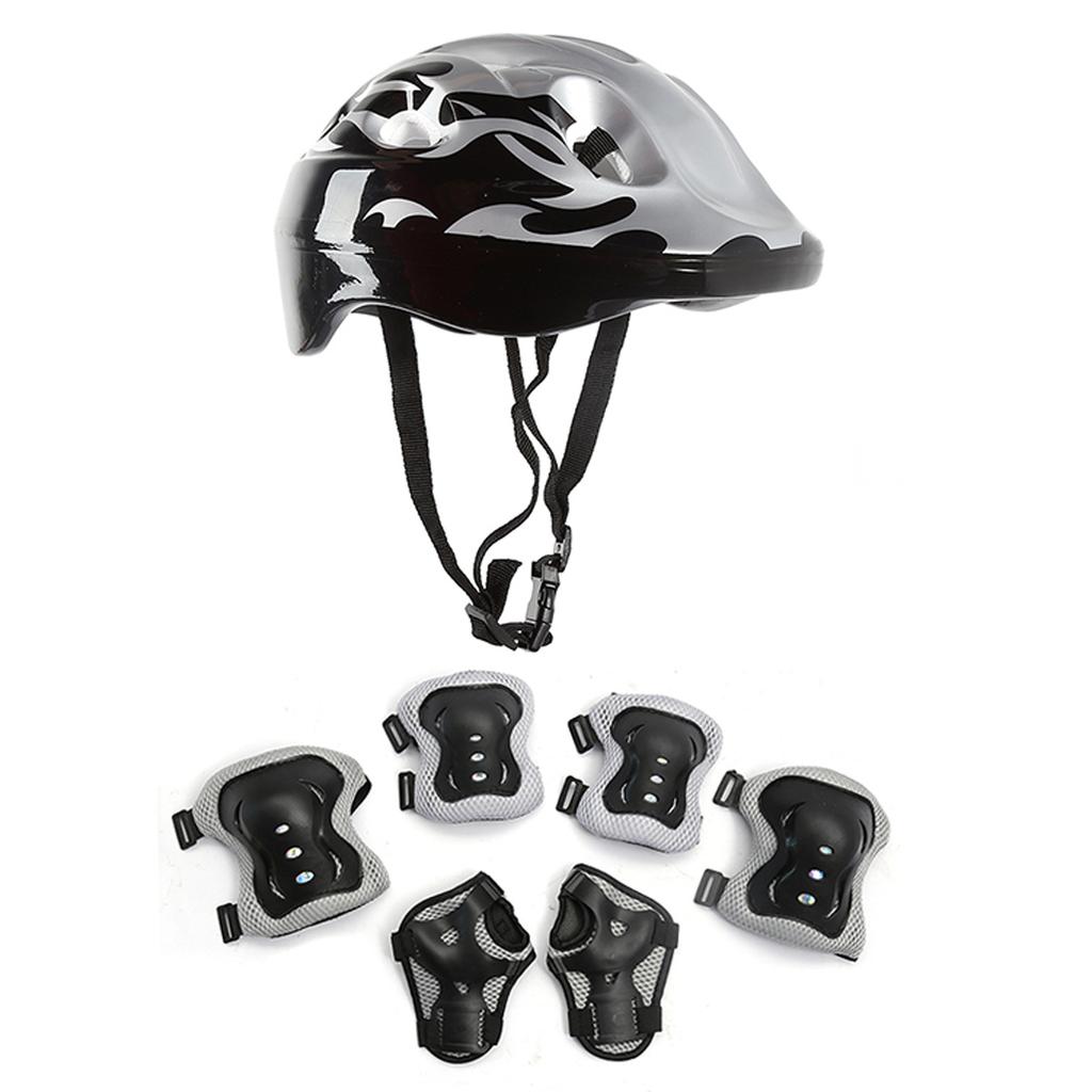 7Pcs/Set Children's Skating Protective Gear Children Kids Safety Helmet Knee