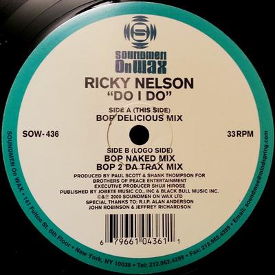 12-дюймовая пластинка RICKY NELSON - Do I Do SOW436 Soundmen On Wax 1999 США Танцевальная и электронная музыка Б/у