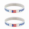 2 шт., силиконовые браслеты с флагом Пуэрто-Рико, браслеты для спортивных игр, национальные флаги, ремешок на запястье для мужчин и женщин, мотивационная резинка, модные аксессуары, подарки