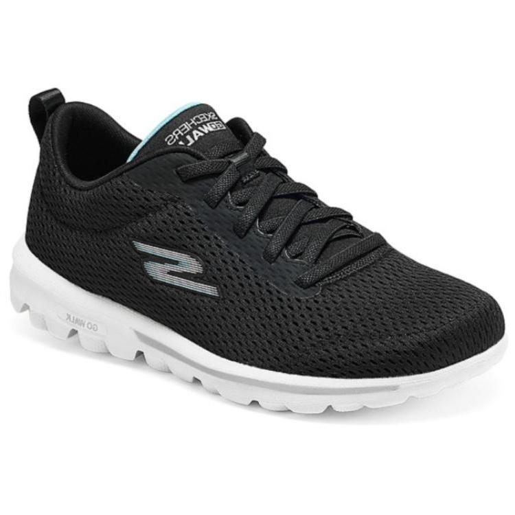 Skechers Go Walk Удобные Универсальные Низкие Повседневные Кроссовки Женские Черные 124985-BKAQ