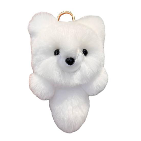 Милая подвеска из плюшевого меха лисы, супер мягкая искусственная кукла, кукла из лисы, плюшевые игрушки, подвесной орнамент, цветной мультяшный фаршированный