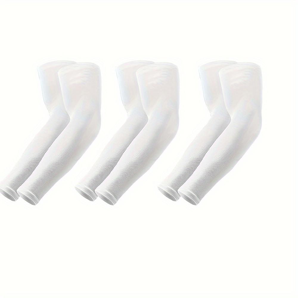 3 Pairs Ice Silk Arm Sleeves, UV Protection Cooling Sleeves, Breathable Stretch Sunscreen Sleeves for Cycling & Outdoor Sports