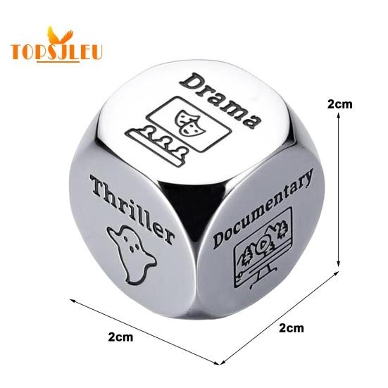 Кубик для принятия решений в кино, нержавеющий легкий портативный металлический кубик для принятия решений, украшение на годовщину, подарок на День святого Валентина