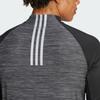 Adidas Gym AEROREADY Training 3-Stripes 1/4 Zip Fashion Breathable Long Sleeve T-Shirt Men Tops Black IM7487