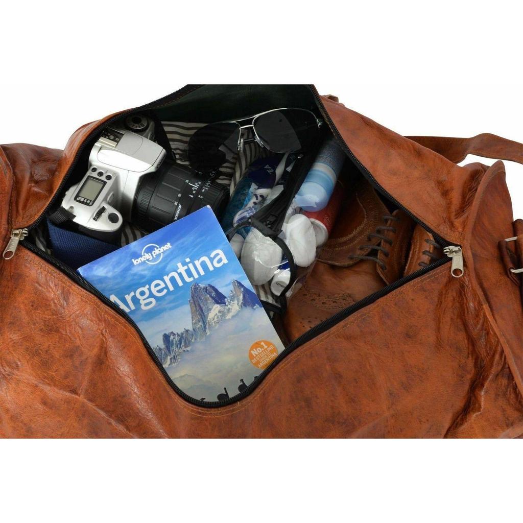 Кожаная сумка Walk Duffle Travel Men Bag Gym Vintage Genuine Weekend Overnight