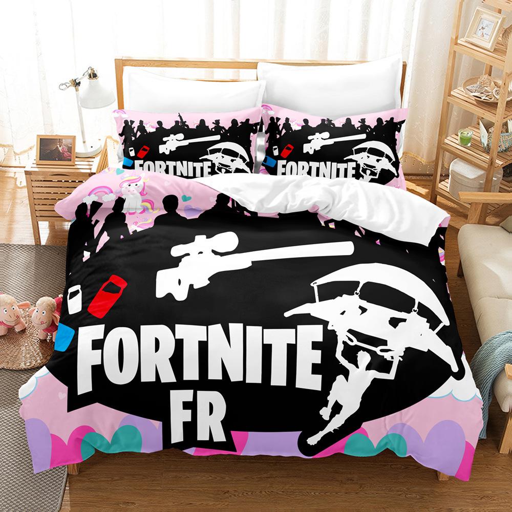 Мультяшная игра Mini World Fortnite Комплект одеяла Трехпредметный Цифровая печать Трехпредметный комплект