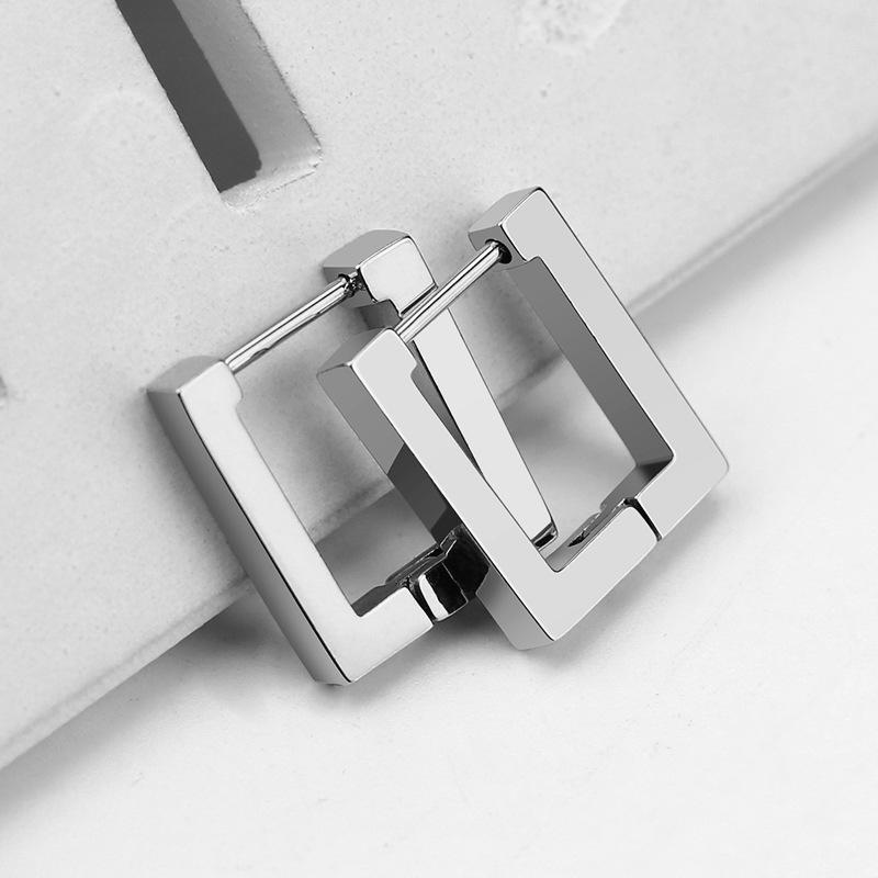 Новые мини-серьги-кольца в стиле панк для женщин, новые серебристо-черные, популярные, геометрические, для вечеринки, подарок для мужчин, высокое качество, модные, из нержавеющей стали, золотистые, 1 пара