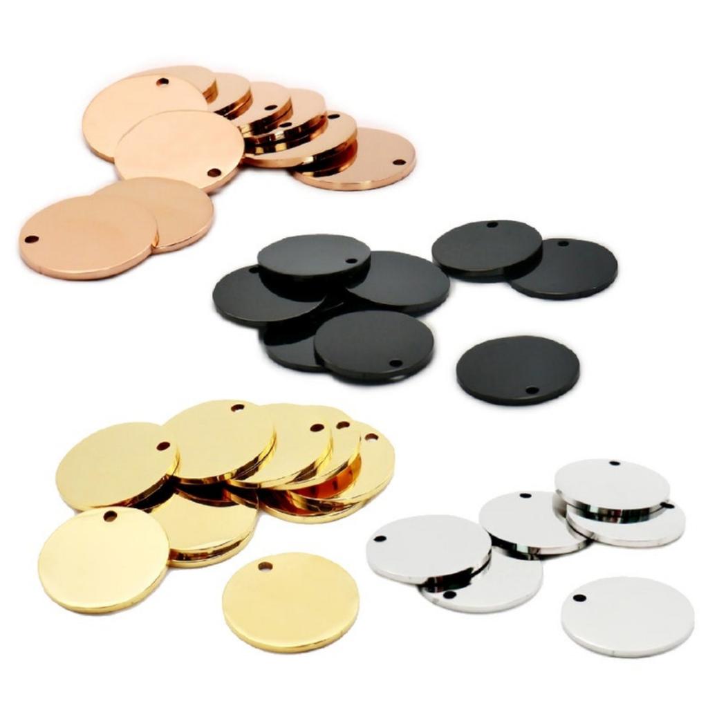 Custom Engraved Dog ID Tag Personalized Pet with Symbols & Phone Number Laser Stainless Steel Slide-On Design Silent Durable