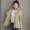 Women Double Layer Windbreaker Autumn Casual Slim Coat Fashion Plus Size 4Xl Stand-Up Collar Ladies Jacket