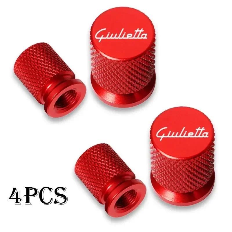 4pcs For Alfa Romeo Giulietta Accessories Car Wheel Tire Valve Caps Tyre Stem Covers Airdust Waterproof rfv233