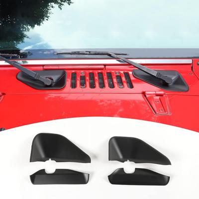 Декоративная накладка на основание переднего стеклоочистителя для Jeep Wrangler JK и Unlimited 2007-2018 (черный)