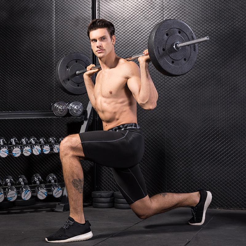Quick Dry Compression Men Fitness Tight Leggings Shorts Bodybuilding Sweat Bottom Sport Gym Running Shorts