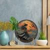 1pc 8x8 Inch Round Aluminum Flat Signunique 2D Gothic Witch Theme Decoration Is Suitable for Artistic Decoration of Office and Family Door Wall.