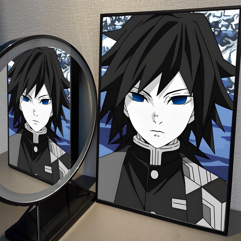 Клинок рассекающий демонов Томиока Гию Сделай сам липкий постер Фантазийная наклейка на стену для украшения гостиной, бара, декор стены