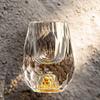 Luxury Crystal Glass Vodka Glass Sake Shochu Glass Bar Liqueur Double Bottom Gold Foil Glass Tea Cup High-End Gifts Hard Liquor