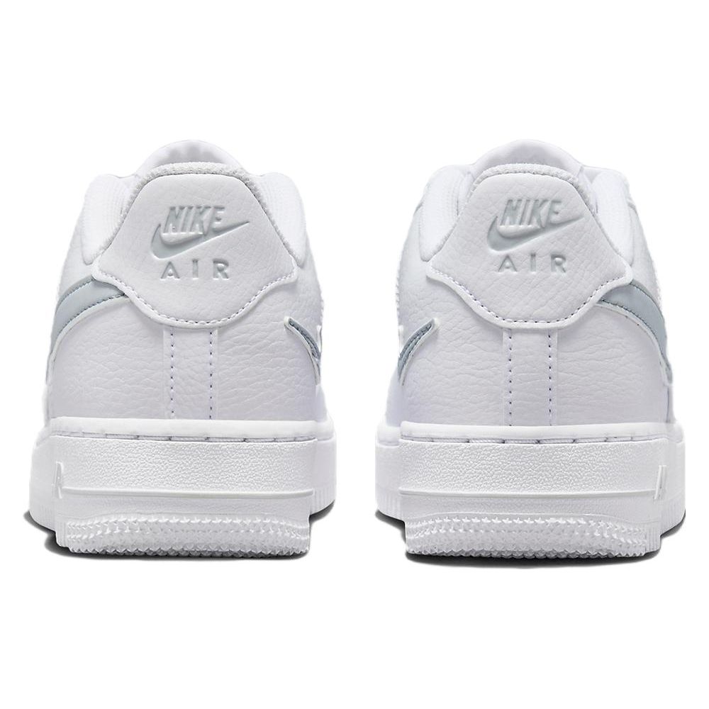 Nike Air Force 1 GS Cut Out Swoosh — Детские кроссовки Photon Dust белого цвета FQ2413-100