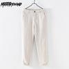 Pure Linen Men's Pants Spring and Summer Breathable Beach Long Pant Solid Color Straight Baggy Pants Daily Casual Men Trousers