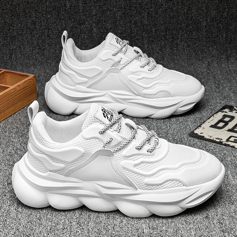 Мужская модная повседневная обувь на толстой подошве, трендовые удобные кроссовки для мальчиков и студентов на мягкой подошве, мужские классические дышащие туфли
