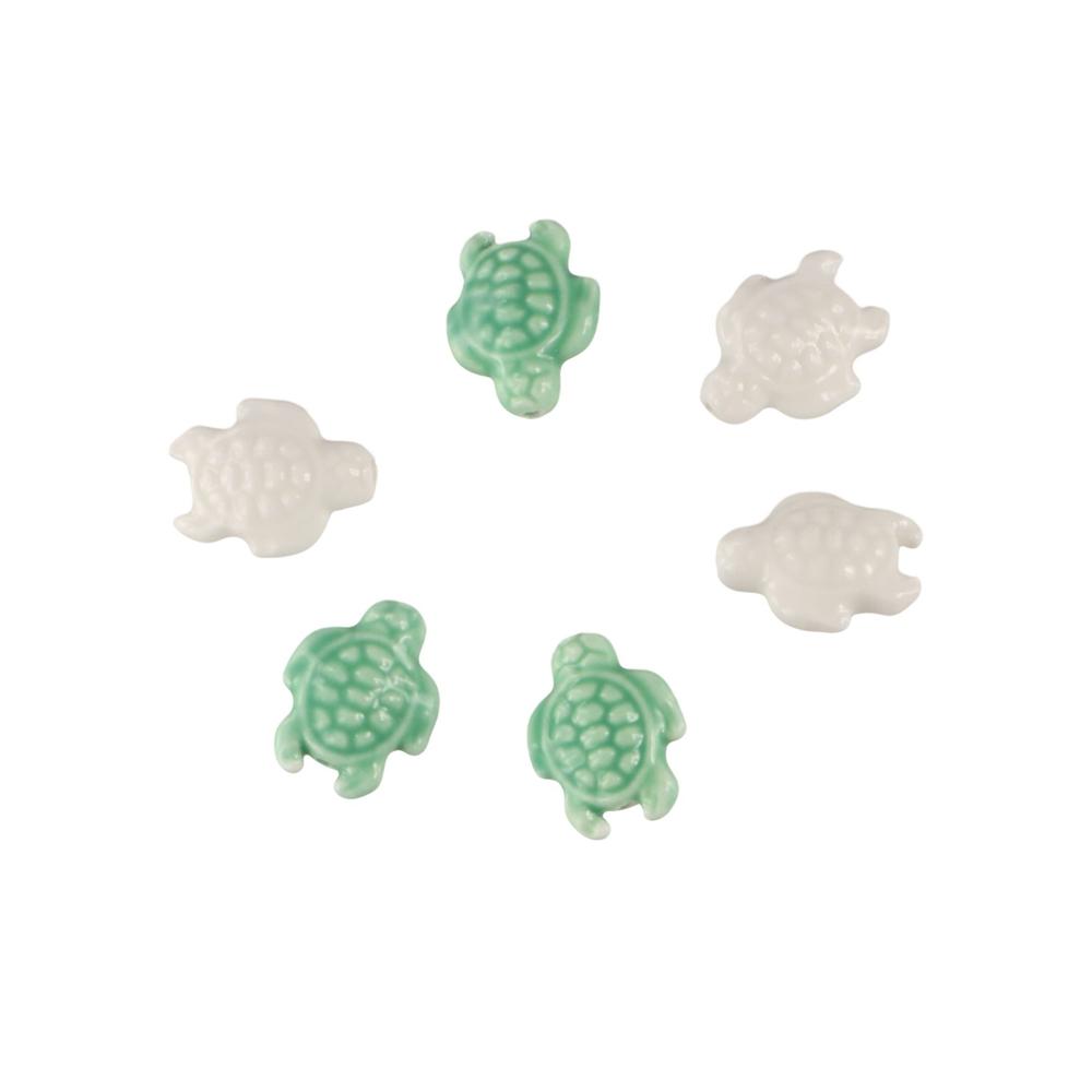 10pcs Ceramic Sea Turtle Bead Handmade Craft Jewelry Making Material Student