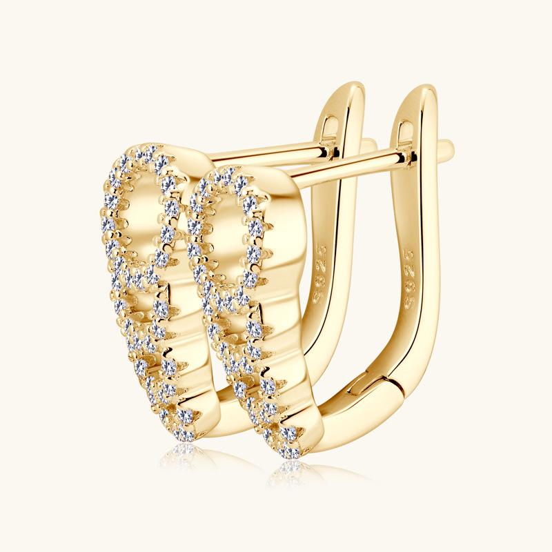 Gica Gema Europe And The United States Light Luxury Moissanite Earrings Female Temperament Senior Personality Earrings Daily Commute Accessories