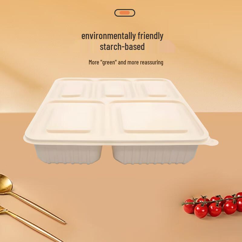 Eco-Friendly Biodegradable Multi-Compartment Food Container