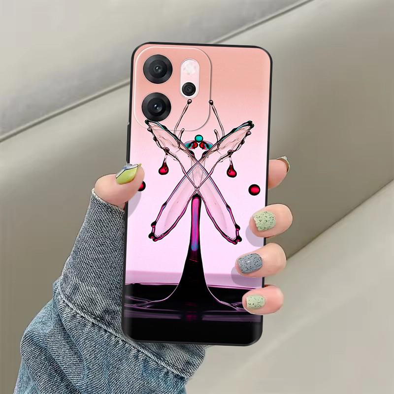 Для OPPO Reno14 F Чехол CPH2743 Мягкая Силиконовая Крышка Милый Кот Нарисованная Защита Fundas Для OPPO Reno 14F Reno14F Задняя Крышка Сумки