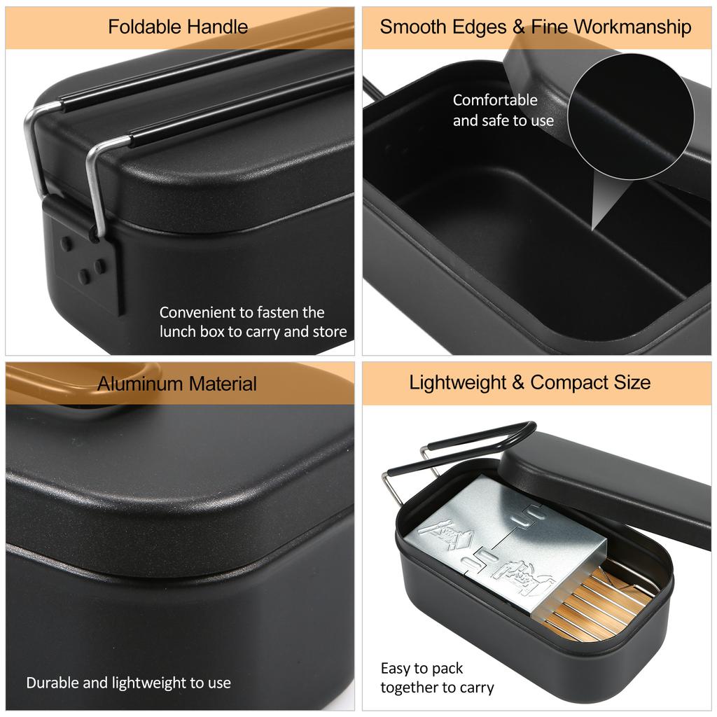 4 шт., набор кухонной посуды, 800 мл, коробка для обеда для кемпинга с алкогольной плитой, стойка для пропаривания, разделочная доска для