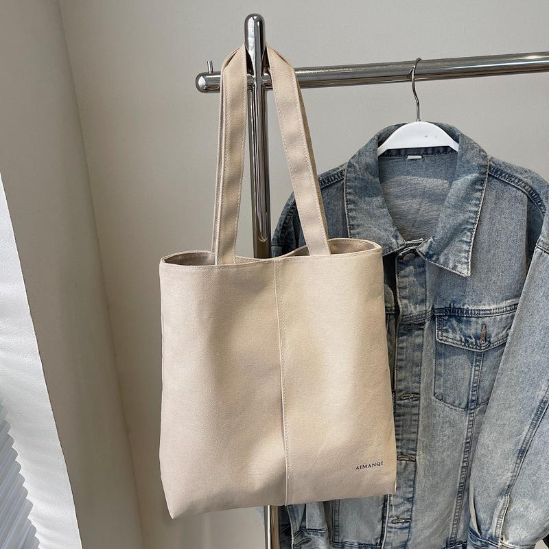 Вместительная, модная и простая одноплечевая тканевая сумка для поездок на учебу для студентов колледжей, сумка-тоут