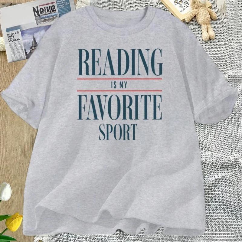 Retro fashion letter printed Tshirt artistic style short sleeved round neck versatile daily street Womens Tshirt