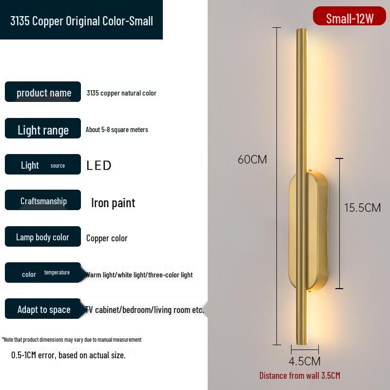 Modern Minimalist LED Anti-Glare Wall Light: Creative Indoor Lamp for Bedroom, Living Room, or Restaurant