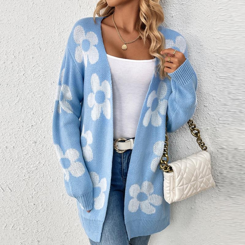 Весенние женские свитера-кардиганы, однотонные, модные, повседневные, винтажные, элегантные, свободные, с v-образным вырезом, с длинным рукавом, универсальные осенне-зимние пальто