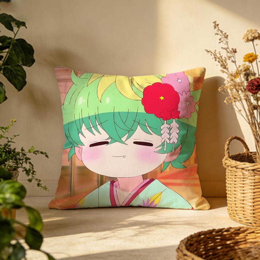 Trendy Mmikadono Sanshimai wa Angai Choroied Cushion Cover Versatile DoubleSided Pillow Case Fit for Sofa Bed Car Daily Decor