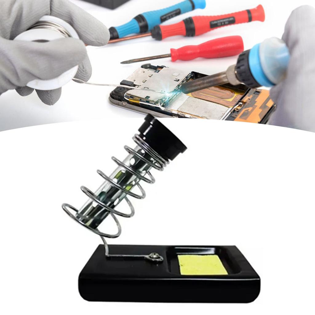 Подставка для паяльника с 2 трубками, со слотом для паяльных жал и губкой для очистки для работы