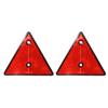 2 Pcs Triangle Safety Reflectors Red Trailer Reflector Tail Warning Reflectors Screw Fixing for