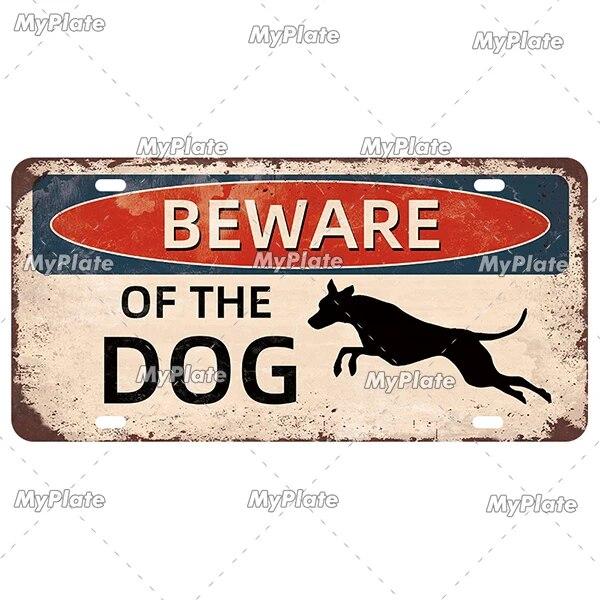 [MyPlate] Ретро Остерегайтесь животных, номерной знак, предупреждающий жестяной знак, металлический знак, табличка, украшение для дома, магазин, бар, паб, плакат, металлическая стена