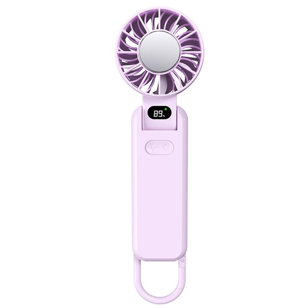 Foldable Mini Turbos Fan For Travel Digital Display Usb Charging Small Electric Fan For Home