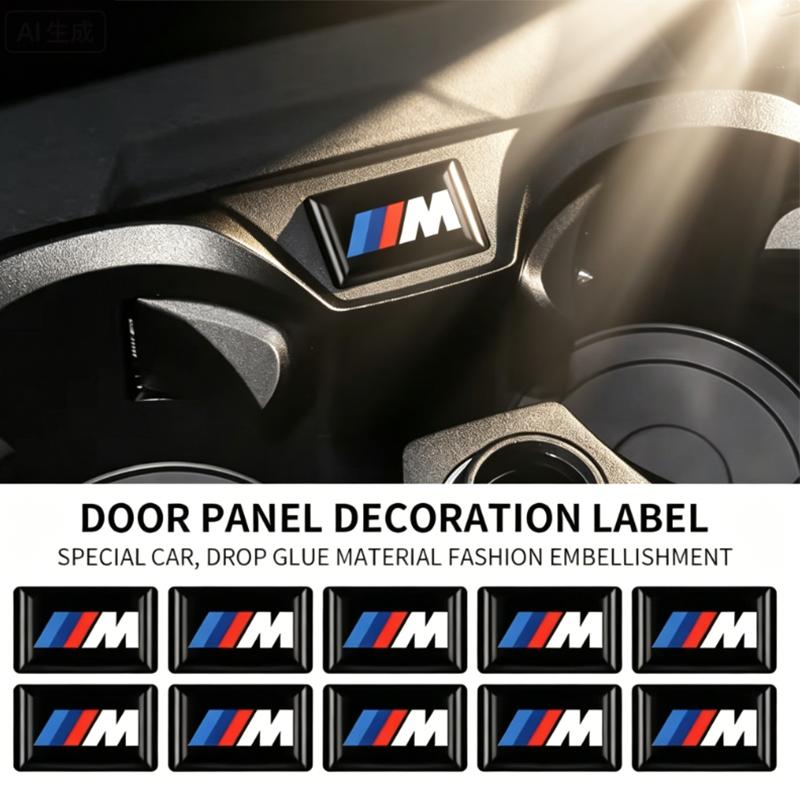 OANW5 2/5/10PCS BMW E46 E39 E38 E90 E60 E36 F30 F20 X3 X5 X7 M Logo Car Steering Wheel Wheel Center Emblem Badge Sticker Decal Styling