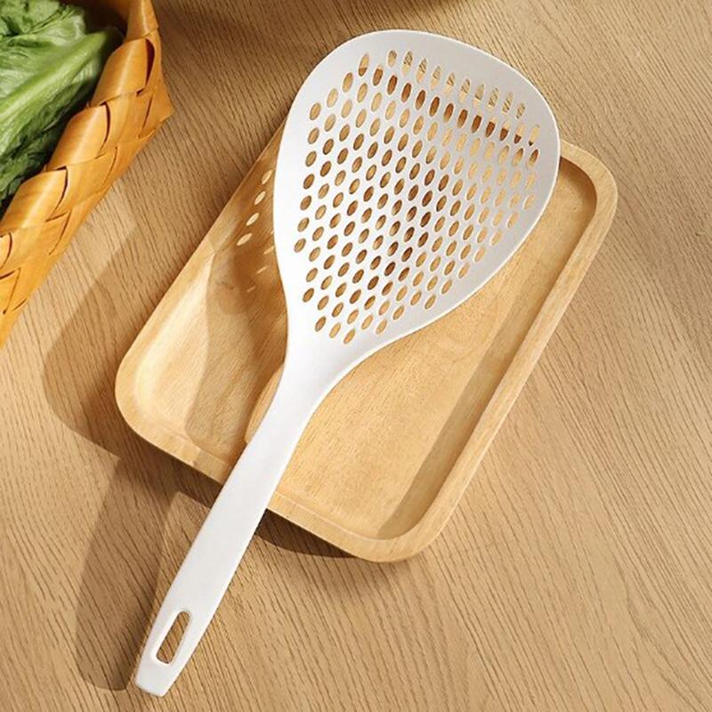 Plastic Skimmer Spoon With Handle Food Drain Shovel For Kitchen Cooking