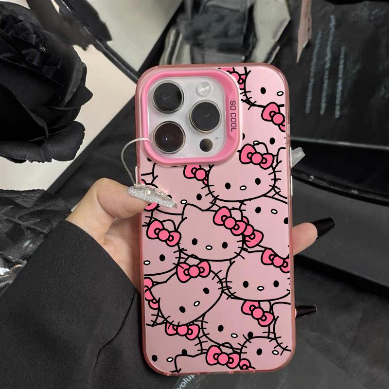 Cute Hello Kitty Casing For Iphone 17 Air 17 Pro Max 1615 14 11 12 13 Pro Max 16 Plus 16e 13 Mini Lovely Cartoon Hard Phone Case