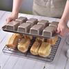 8 Cup Financier Cake Baking Pan Mini Brownie Bite Square Muffin Cupcake Small Banana Cornbread Loaf Meatloaf Tin Tray Nonstick
