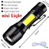 Powerful LED Flashlight USB Rechargeable Tactical Torch,Zoomable Flash Light for Outdoor Camping Self Defense Emergency Home Use