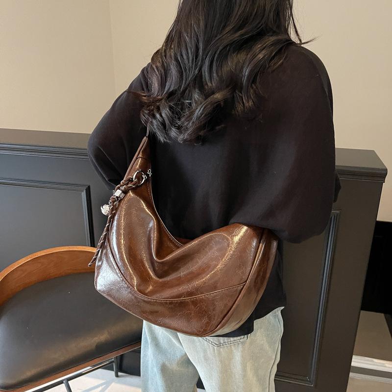 Простая сумка большой вместимости женская 2025 новая модная универсальная повседневная сумка через плечо студенческая сумка-мессенджер для поездок на работу сумка-тоут