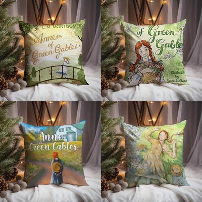 Книги Энн из Зеленых Крыш Наволочка для подушки Премиальный комфорт Двусторонняя наволочка - Дизайн «Два в одном» для любой комнаты и салона автомобиля