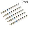 7pcs/Lot Diamond Milling Cutter for Manicure Burrs Pedicure Nail Drill Bits Accessories Nozzles for Manicure Cutters Nail Files