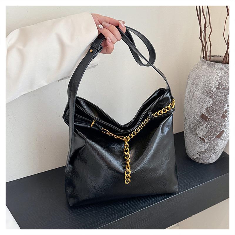 Винтажная женская сумка большой емкости студенческая сумка на цепочке повседневная сумка-мессенджер с подвеской новая