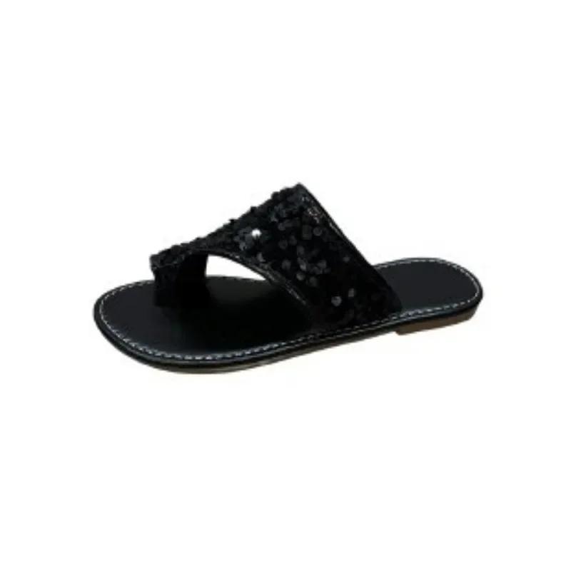 Women Slippers Outside Casual Beach Women Shoes Summer New Flats Flip Flop Sandals Walking Clip Toe Rome Buckle Ladies