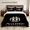 Juventus FC Gepersonaliseerde Custom Naam 3-delige Beddengoedset Zachte Dekbedovertrekset Voor Slaapkamer Huisdecoratie