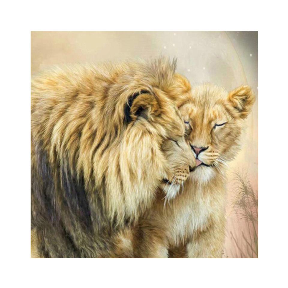 DIY 5D Лев алмазная живопись горный хрусталь картина полный круглый животное полная алмазная вышивка подарок мозаика вышивка крестиком украшения