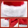 White Fur Fur Xmas Cap Red Hat Santa Hat Festive Party Plush Christmas Hat  Unisex